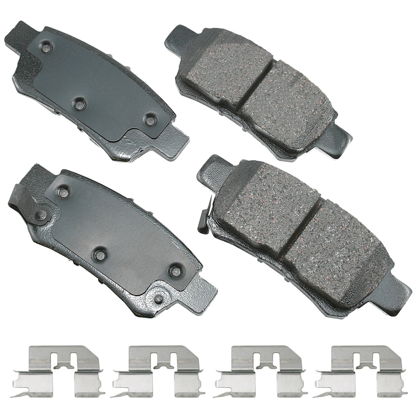 Akebono Brake Corporation Brake Pads - ProAct Ultra-Premium - Rear - 15.4 mm Thick - Honda 2005-10 - Set of 4