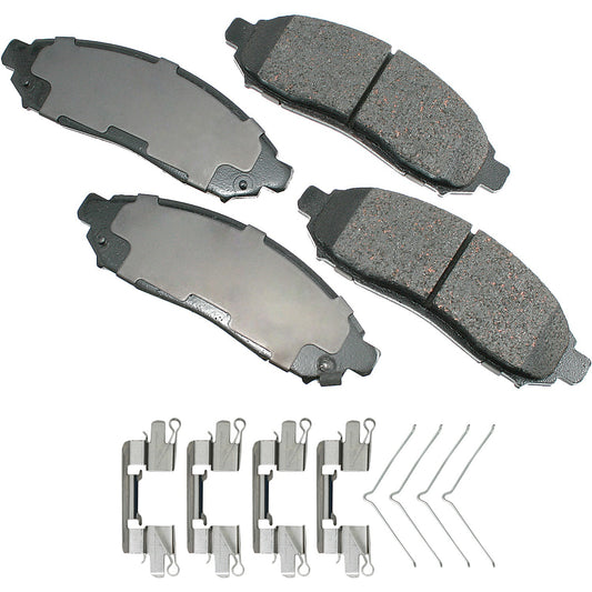Akebono Brake Corporation Brake Pads - ProAct Ultra-Premium - Front - 15.9 mm Thick - Nissan / Chevrolet 2005-2024 -