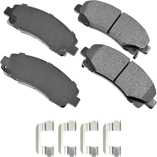 Akebono Brake Corporation Brake Pads - ProAct Ultra-Premium - Front - 18 mm Thick - Acura / Honda 2006-2020 - Set of 4