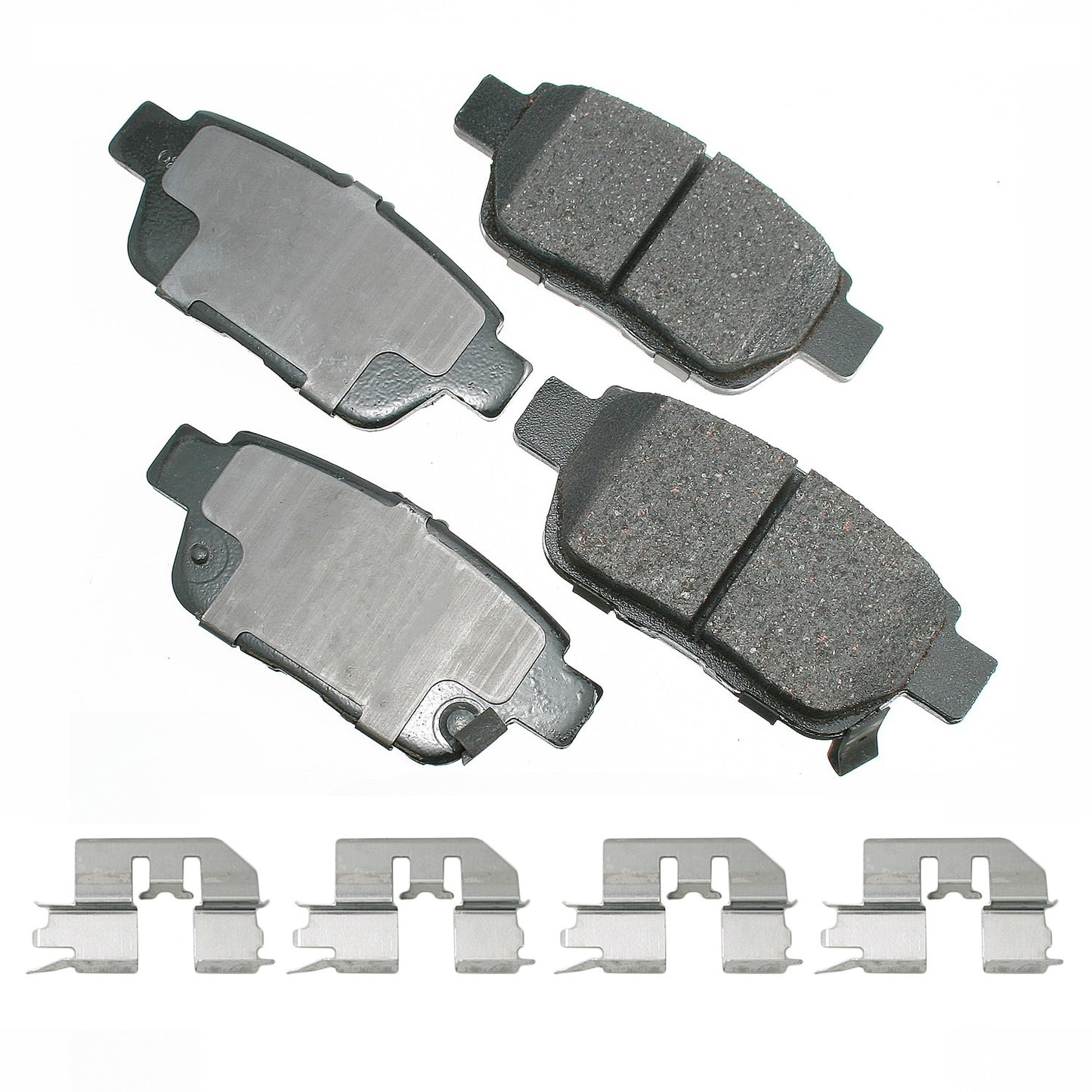 Akebono Brake Corporation Brake Pads - ProAct Ultra-Premium - Rear - 15.2 mm Thick - Honda Ridgeline 2006-14 - Set of 4