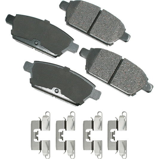 Akebono Brake Corporation Brake Pads - ProAct Ultra-Premium - Rear - 14.4 mm Thick - Ford / Lincoln / Mercury / Mazda