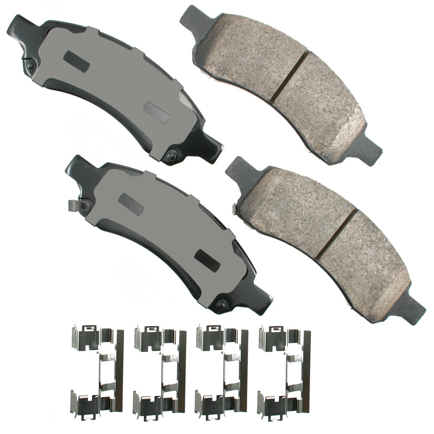 Akebono Brake Corporation Brake Pads - ProAct Ultra-Premium - Front - 15.9 mm Thick - GM Midsize SUV 2007-17 - Set of 4