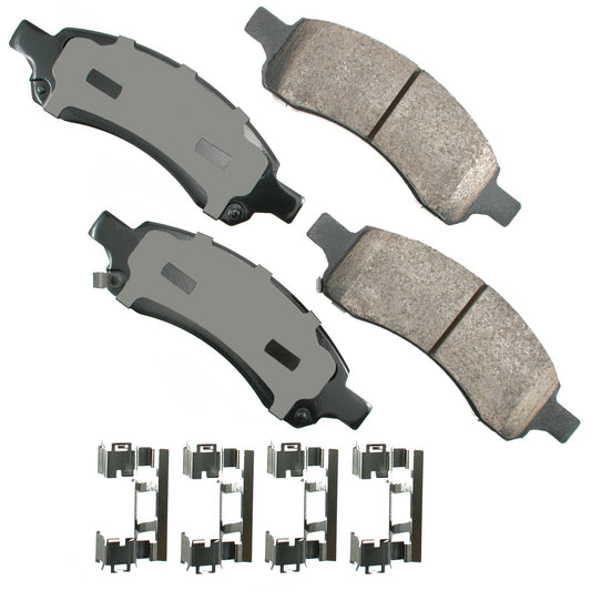 Akebono Brake Corporation Brake Pads - ProAct Ultra-Premium - Front - 15.9 mm Thick - GM Midsize SUV 2007-17 - Set of 4