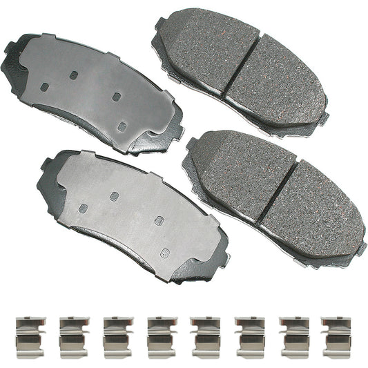 Akebono Brake Corporation Brake Pads - ProAct Ultra-Premium - Front - 17.3 mm Thick - Ford / Mazda / Lincoln 2007-2024