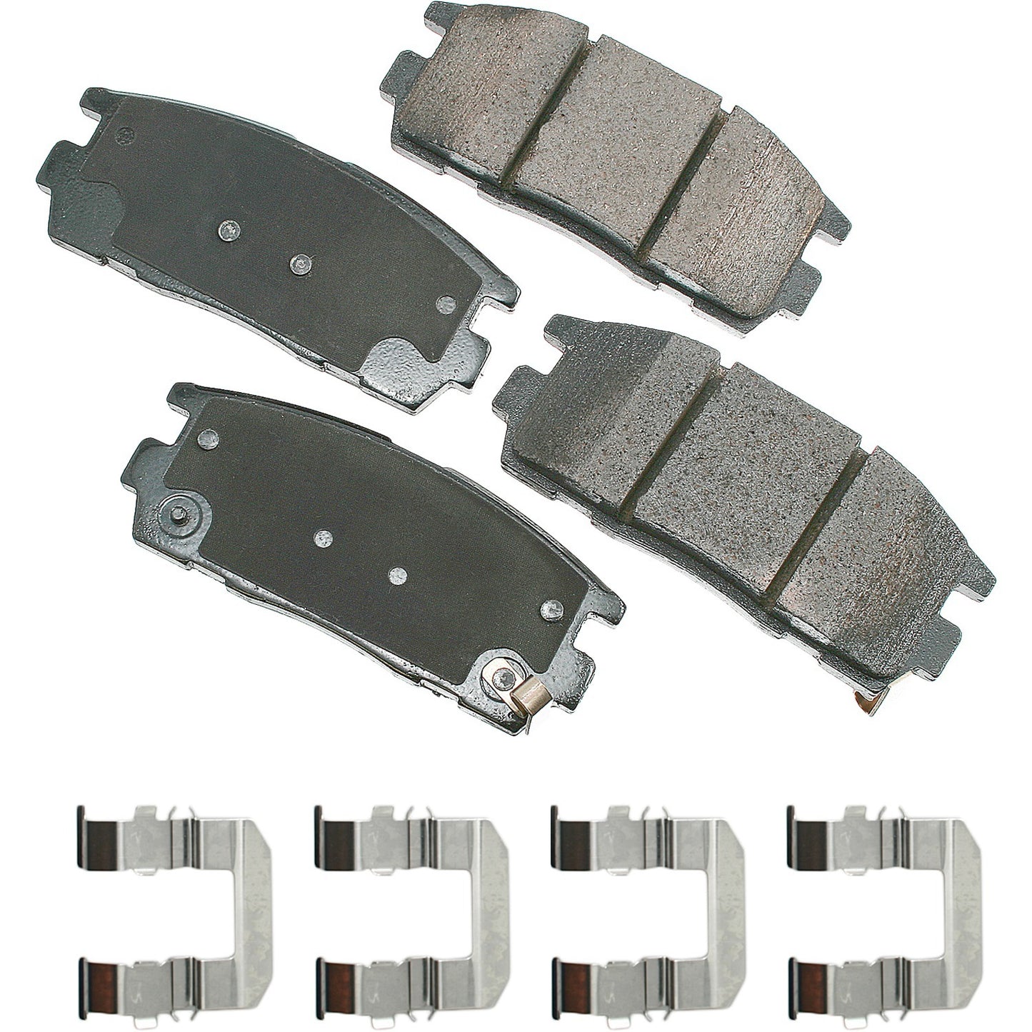 Akebono Brake Corporation Brake Pads - ProAct Ultra-Premium - Rear - 15 mm Thick - GM Midsize Crossover 2007-17 - Set