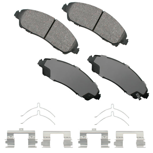Akebono Brake Corporation Brake Pads - ProAct Ultra-Premium - Front - 17 mm Thick - Acura / Honda 2007-22 - Set of 4