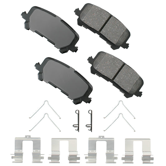 Akebono Brake Corporation Brake Pads - ProAct Ultra-Premium - Rear - 15.5 mm Thick - Various Honda Applications