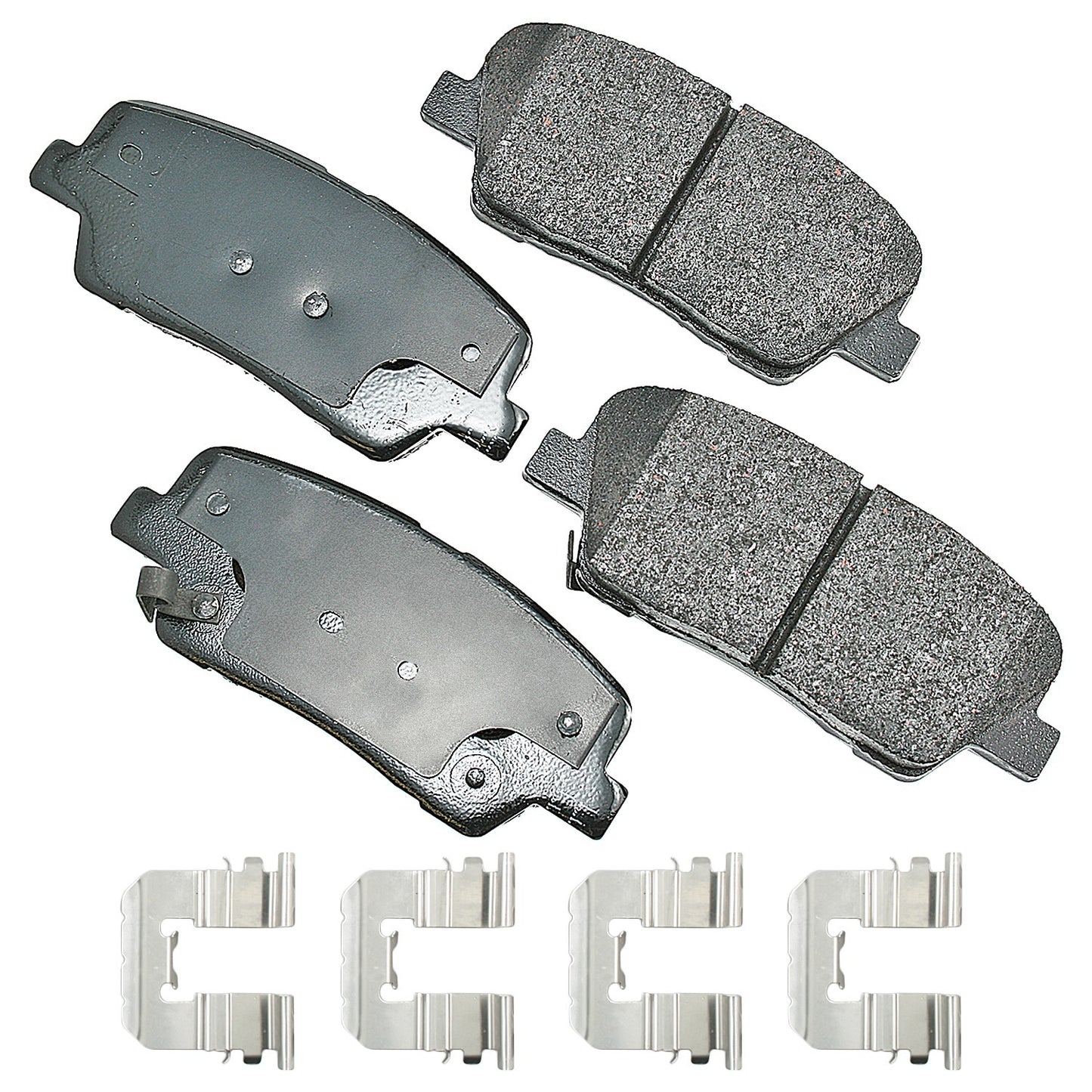 Akebono Brake Corporation Brake Pads - ProAct Ultra-Premium - Rear - 14.9 mm Thick - Hyundai Santa Fe 2010-16 - Set of 4