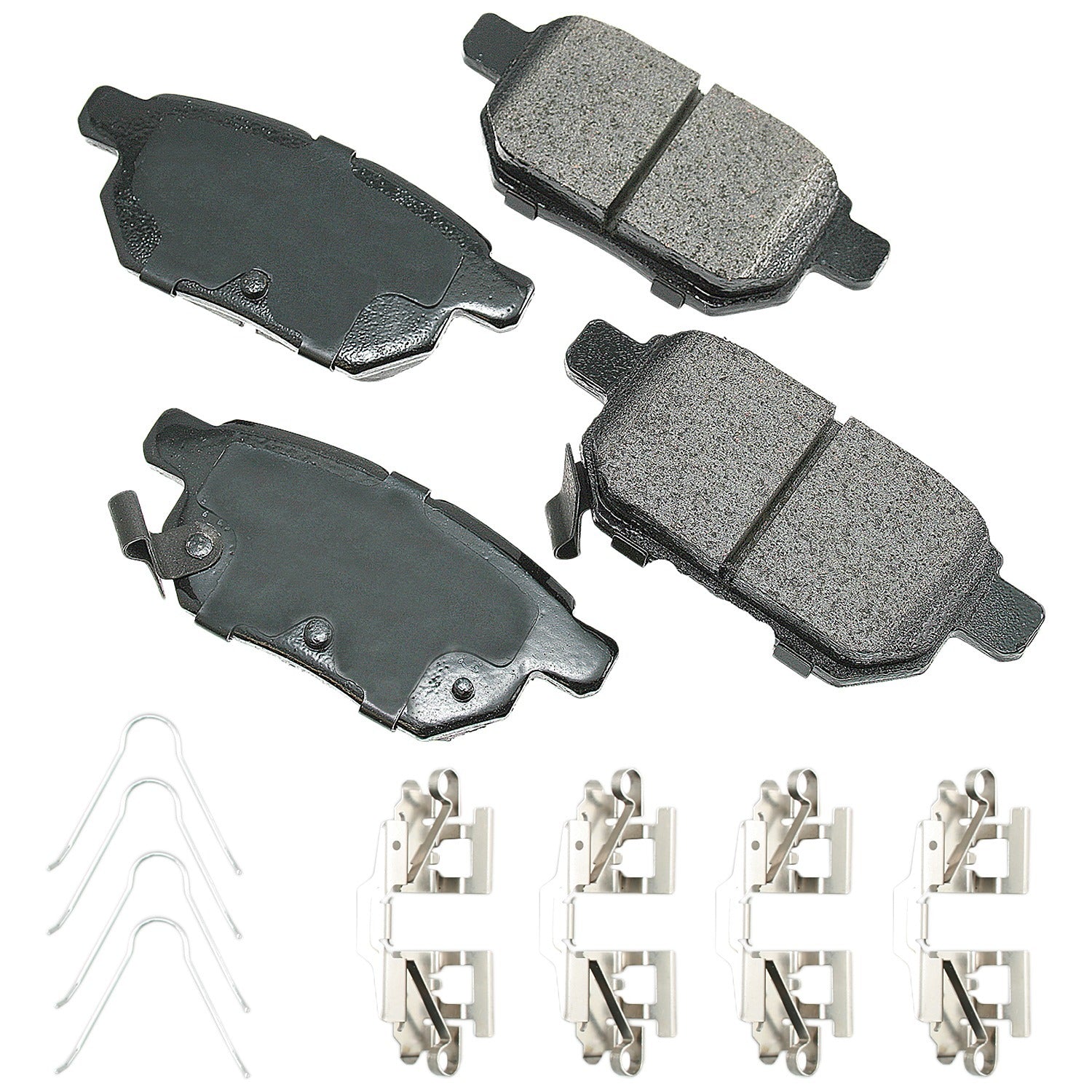 Akebono Brake Corporation Brake Pads - ProAct Ultra-Premium - Rear - 14.4 mm Thick - Pontiac Vibe 2009-10 / Toyota MC