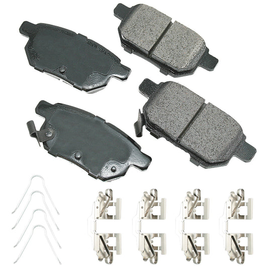 Akebono Brake Corporation Brake Pads - ProAct Ultra-Premium - Rear - 14.4 mm Thick - Pontiac Vibe 2009-10 / Toyota MC