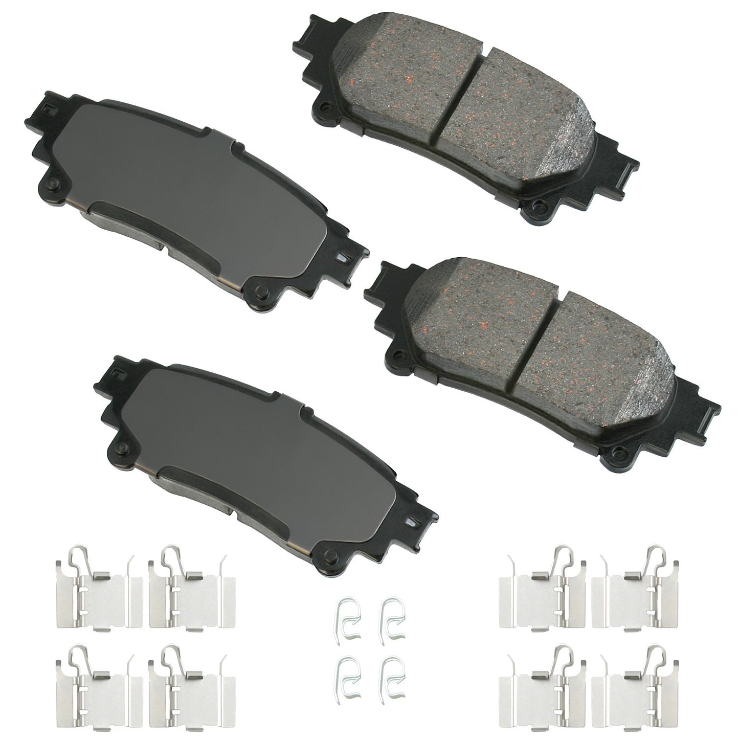 Akebono Brake Corporation Brake Pads - ProAct Ultra-Premium - Rear - 15.2 mm Thick - Lexus 2013-19 - Set of 4