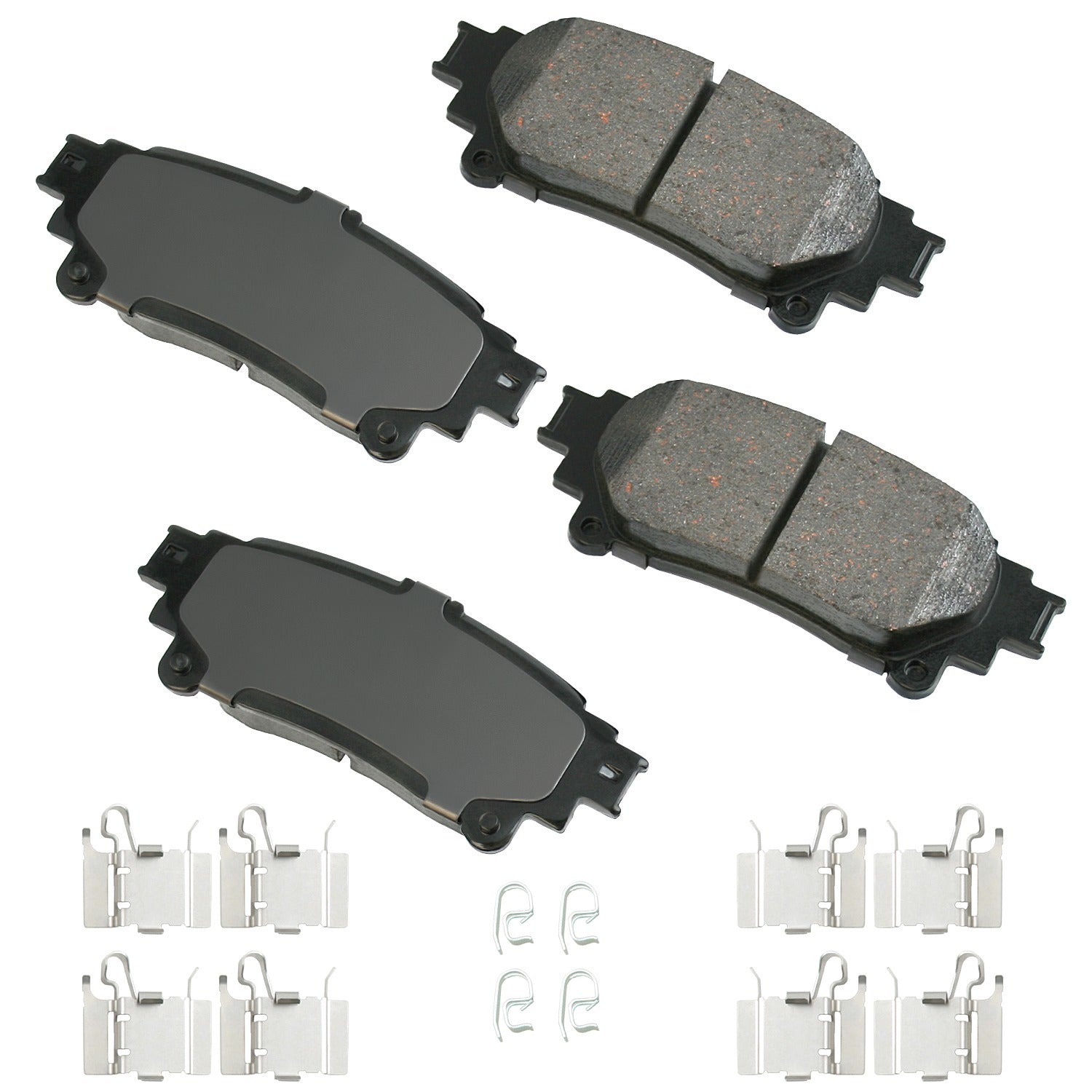 Akebono Brake Corporation Brake Pads - ProAct Ultra-Premium - Rear - 15.2 mm Thick - Lexus 2013-19 - Set of 4