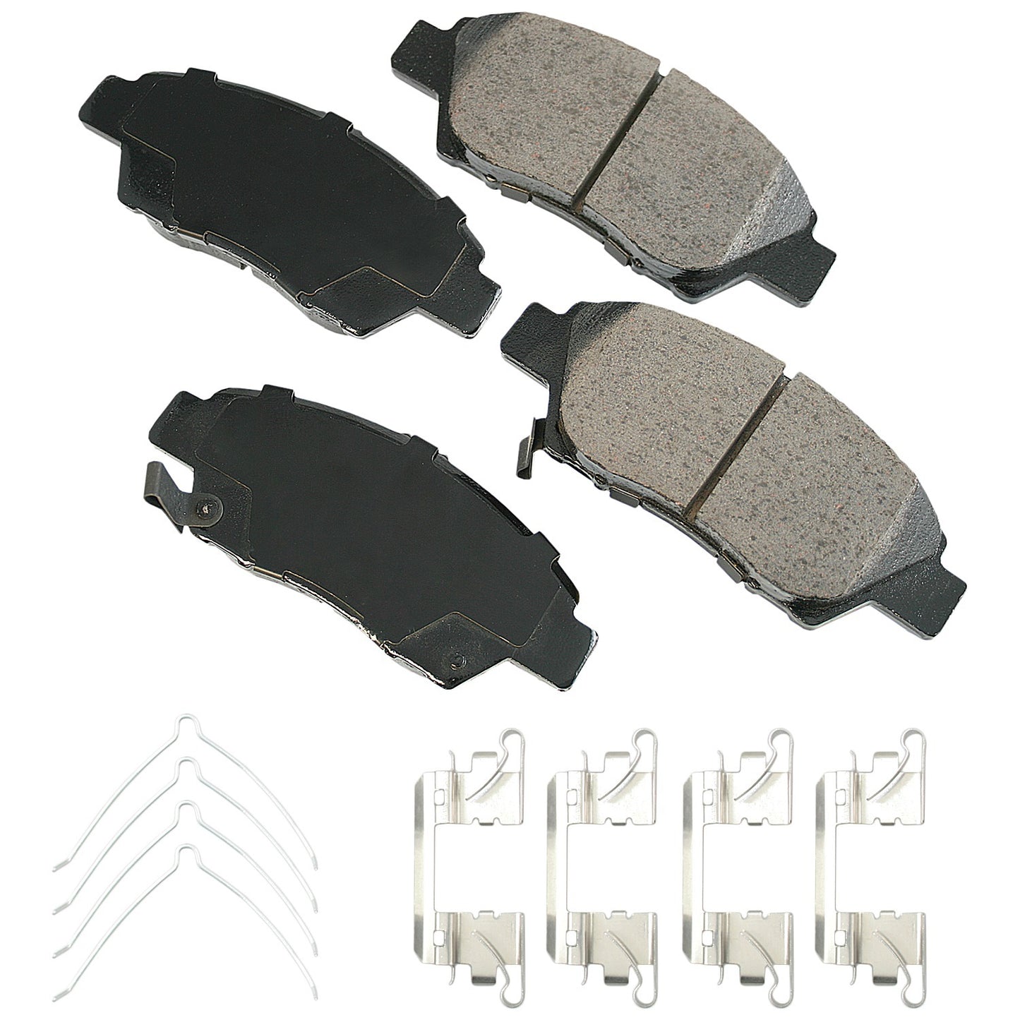 Akebono Brake Corporation Brake Pads - ProAct Ultra-Premium - Front - 15.9 mm Thick - Honda Fit 2009-20 - Set of 4