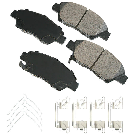 Akebono Brake Corporation Brake Pads - ProAct Ultra-Premium - Front - 15.9 mm Thick - Honda Fit 2009-20 - Set of 4