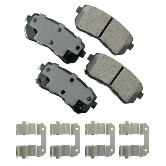 Akebono Brake Corporation Brake Pads - ProAct Ultra-Premium - Rear - Various Hyundai / Kia Applications 2006-20 - Set