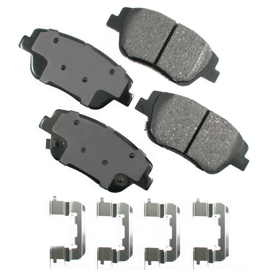 Akebono Brake Corporation Brake Pads - ProAct Ultra-Premium - Front - Hyundai / Kia 2011-2015 - Set of 4