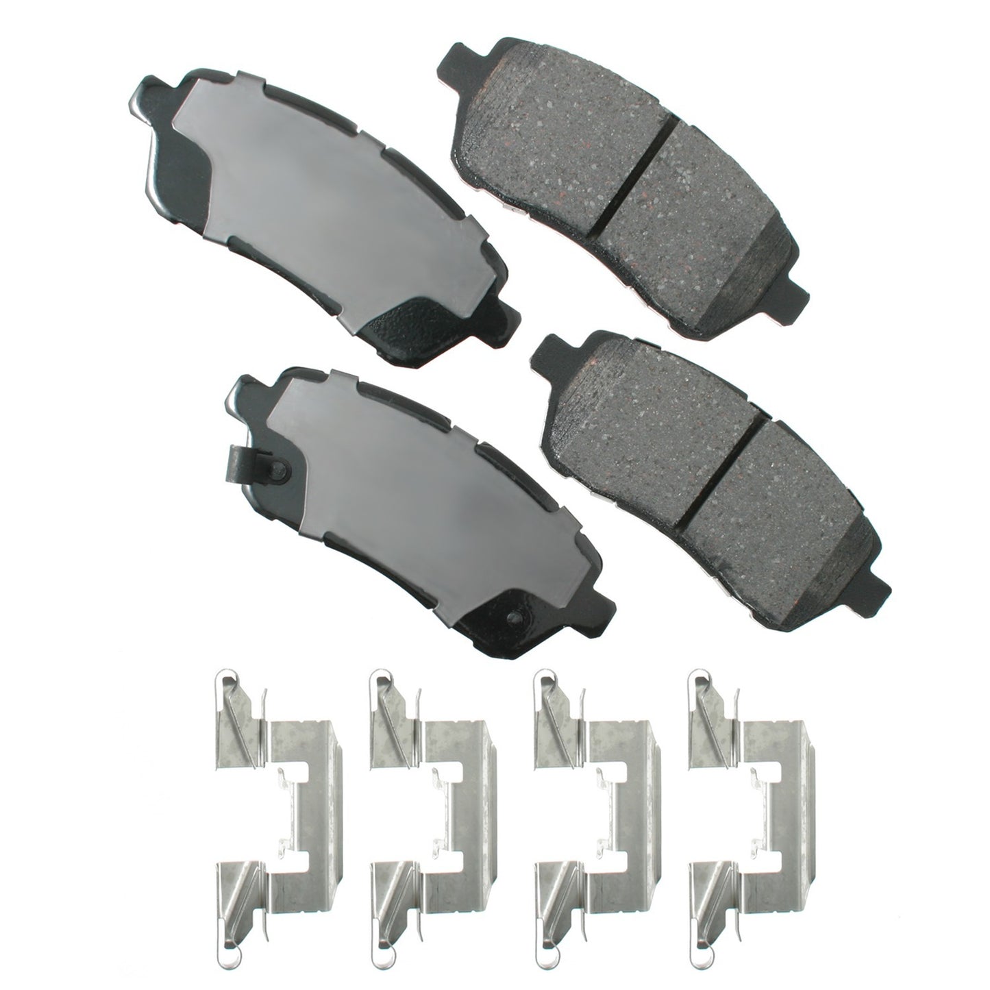 Akebono Brake Corporation Brake Pads - ProAct Ultra-Premium - Front - Hardware Included - Ford Fiesta 2011-19 / Mazda