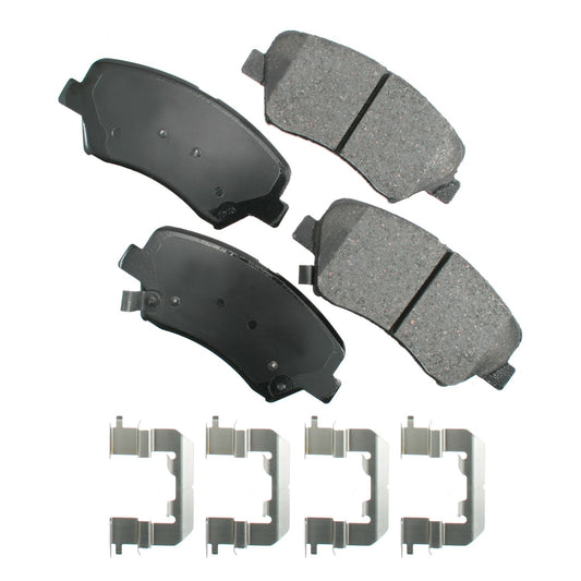 Akebono Brake Corporation Brake Pads - ProAct Ultra-Premium - Front - Hyundai Azera 2012-16 / Santa Fe 2010-16 - Set