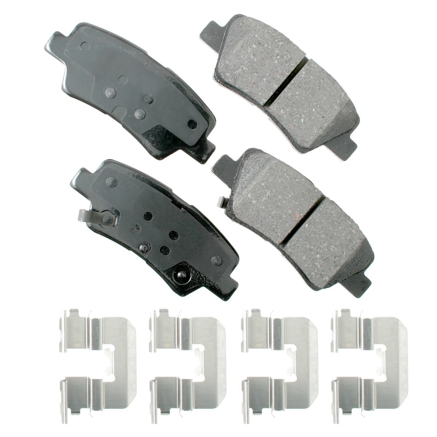 Akebono Brake Corporation Brake Pads - ProAct Ultra-Premium - Rear - Hyundai Accent / Elantra 2011-17 - Set of 4