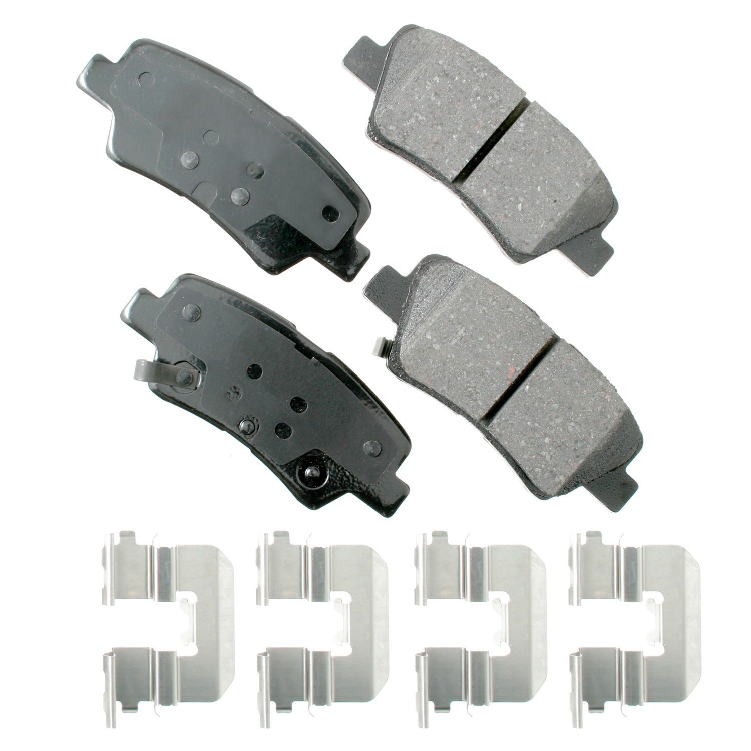 Akebono Brake Corporation Brake Pads - ProAct Ultra-Premium - Rear - Hyundai Accent / Elantra 2011-17 - Set of 4
