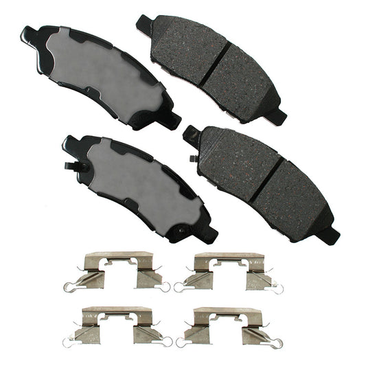 Akebono Brake Corporation Brake Pads - ProAct Ultra-Premium - Front - Hardware Included - Nissan Micra / Versa 2012-19