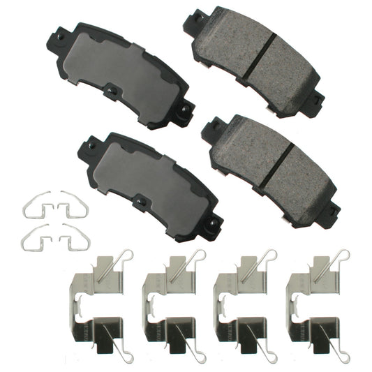 Akebono Brake Corporation Brake Pads - ProAct Ultra-Premium - Rear - Jeep Cherokee 2014-20 / Mazda CX-5 2013-24 - Set