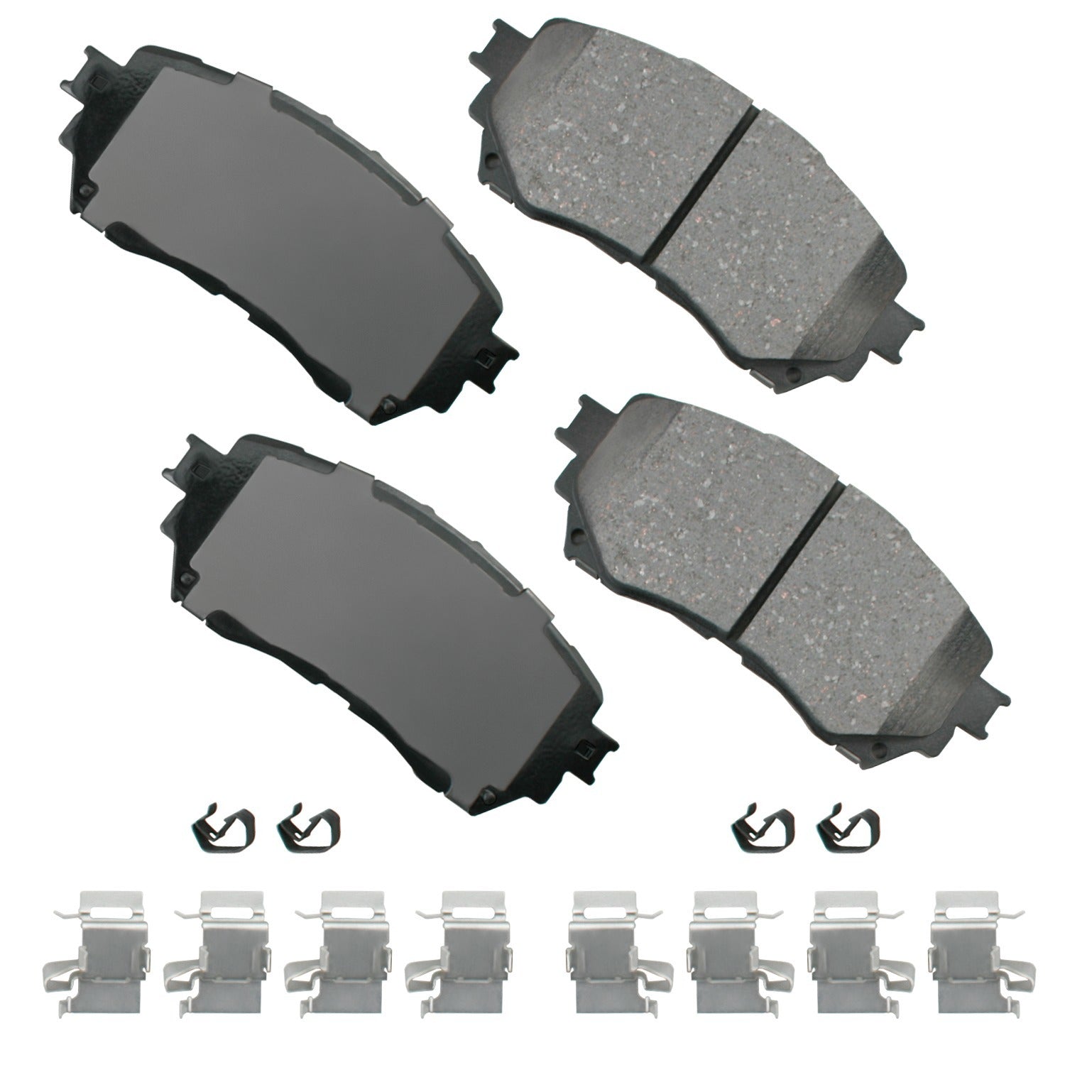 Akebono Brake Corporation Brake Pads - ProAct Ultra-Premium - Front - Hardware Included - Mazda 6 2014-21 - Set of 4