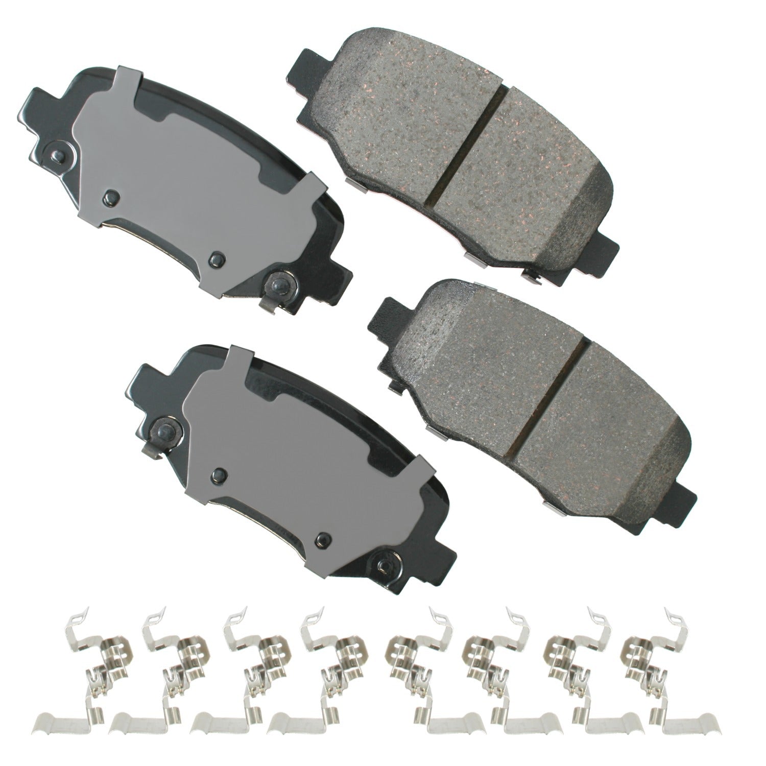 Akebono Brake Corporation Brake Pads - ProAct Ultra-Premium - Rear - Hardware Included - Chrysler 200 2015-17 / Jeep