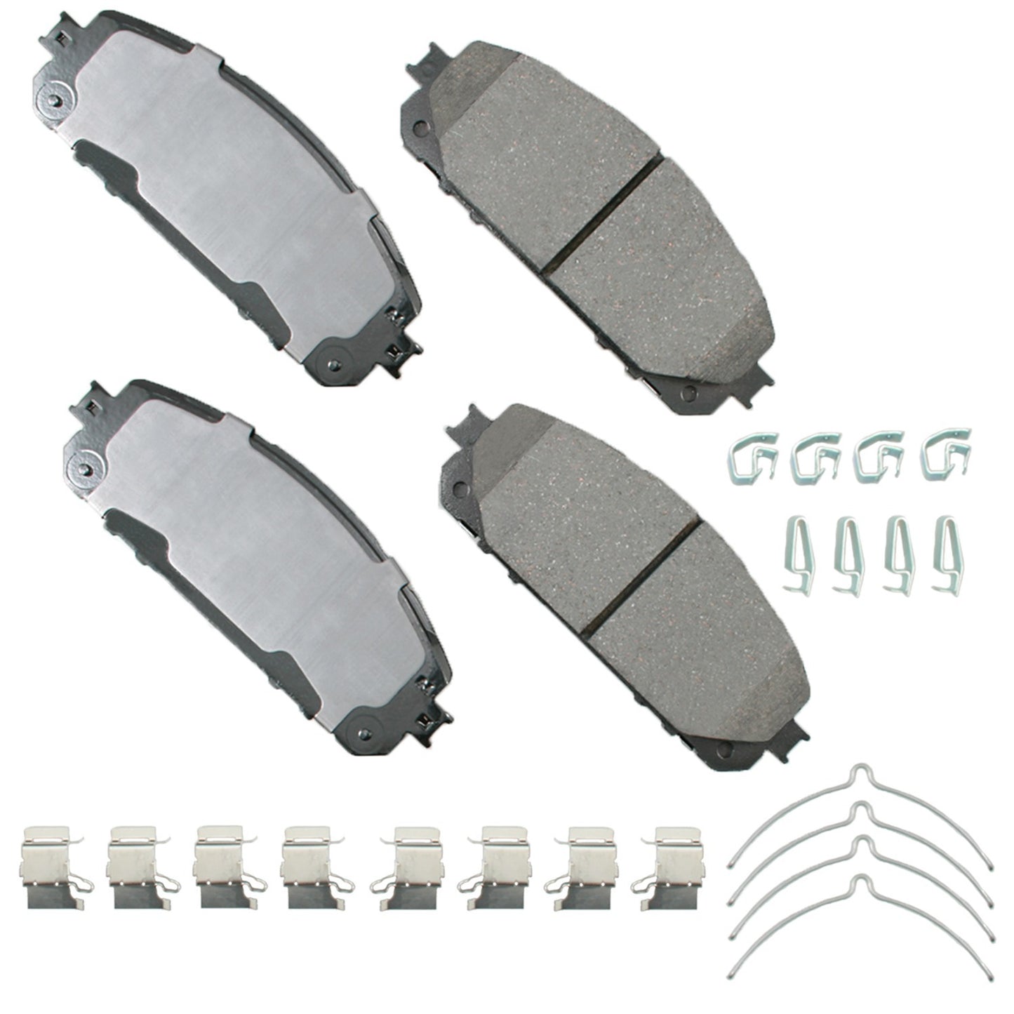 Akebono Brake Corporation Brake Pads - ProAct Ultra-Premium - Front - Hardware Included - Jeep Cherokee 2014-23 - Set