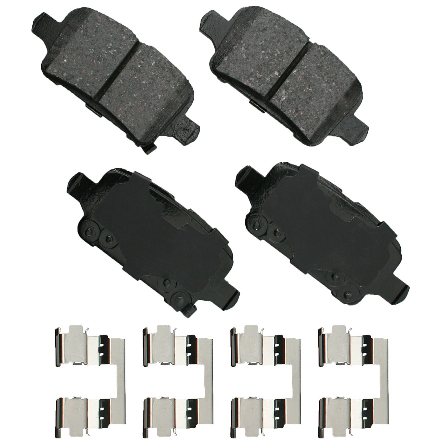 Akebono Brake Corporation Brake Pads - ProAct Ultra-Premium - Rear - Hardware Included - Buick LaCrosse / Chevy Bolt