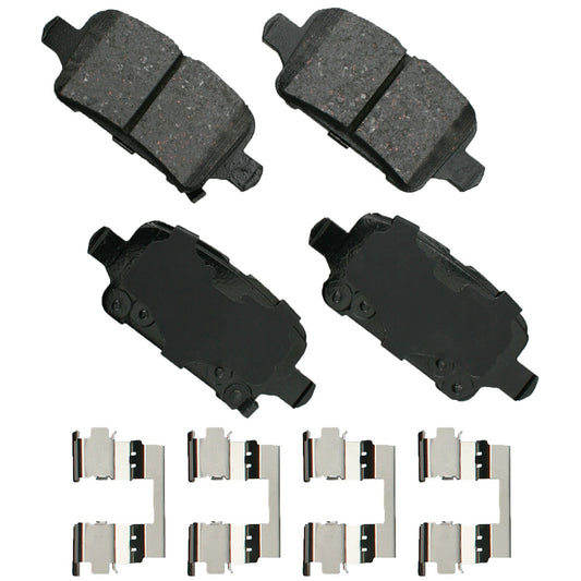 Akebono Brake Corporation Brake Pads - ProAct Ultra-Premium - Rear - Hardware Included - Buick LaCrosse / Chevy Bolt