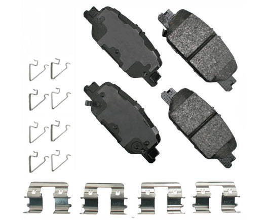Akebono Brake Corporation Brake Pads - ProAct Ultra-Premium - Rear - Hardware Included - Honda CR-V 2017-24 - Set of 4