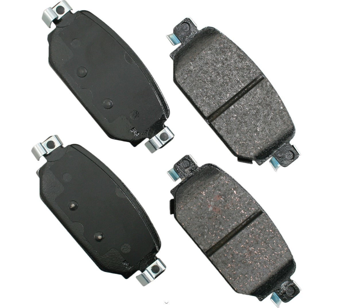 Akebono Brake Corporation Brake Pads - ProAct Ultra-Premium - Rear - Hardware Included - Mazda 3 2017-18 - Set of 4