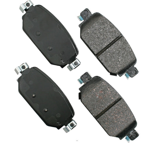 Akebono Brake Corporation Brake Pads - ProAct Ultra-Premium - Rear - Hardware Included - Mazda 3 2017-18 - Set of 4