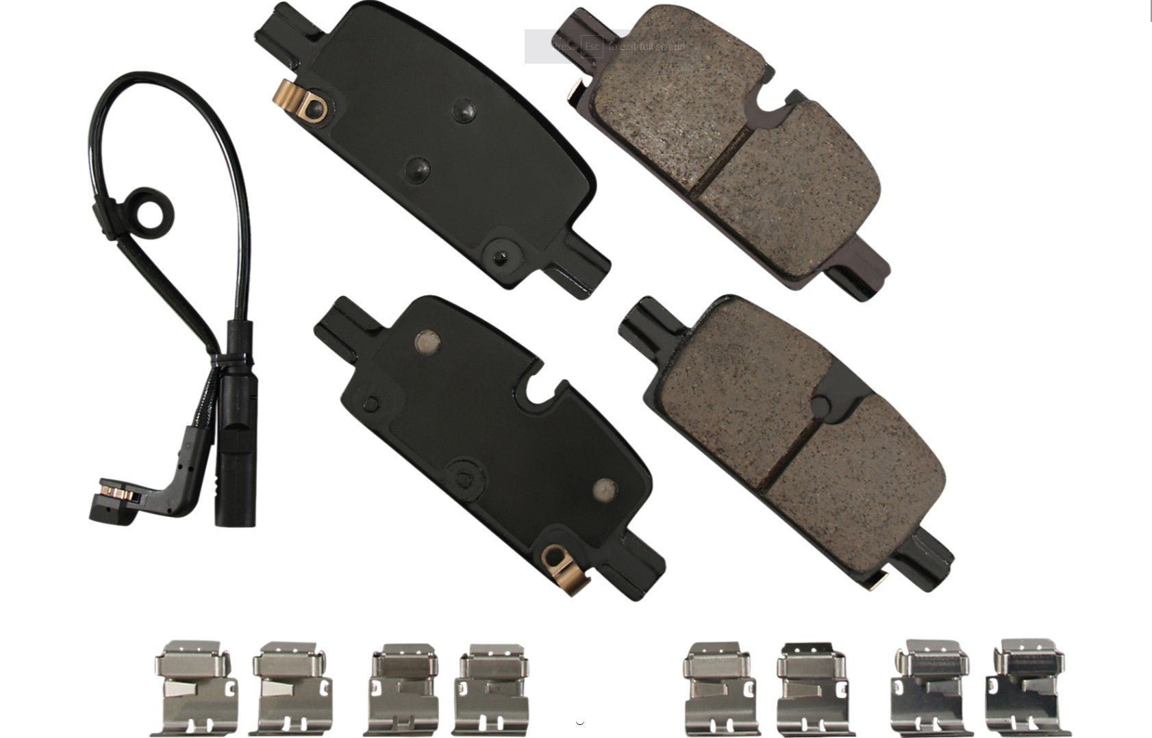 Akebono Brake Corporation Brake Pads - ProAct Ultra-Premium - Rear - Hardware Included - GM Fullsize SUV / Truck