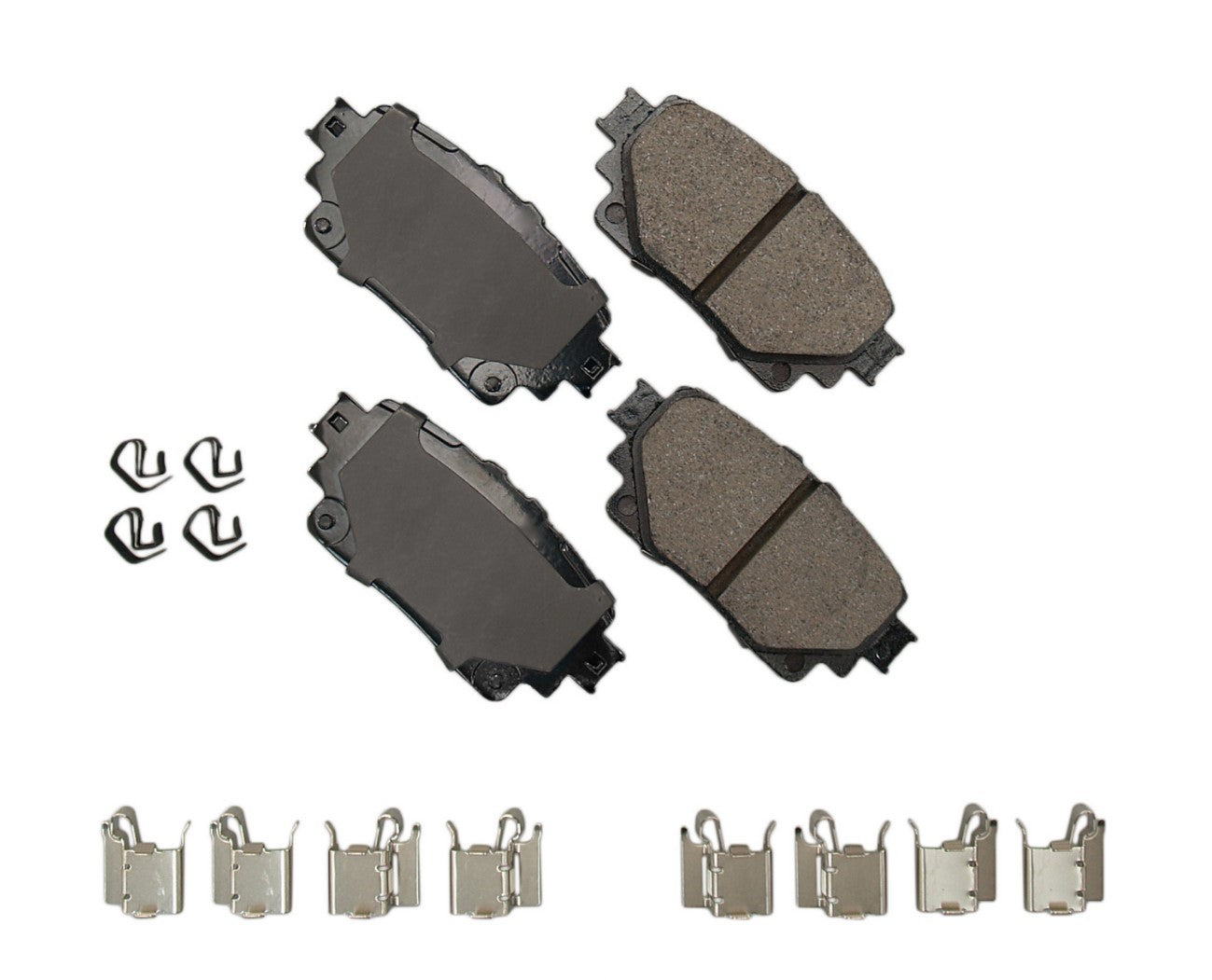 Akebono Brake Corporation Brake Pads - ProAct Ultra-Premium - Rear - Hardware Included - Various Toyota Applications