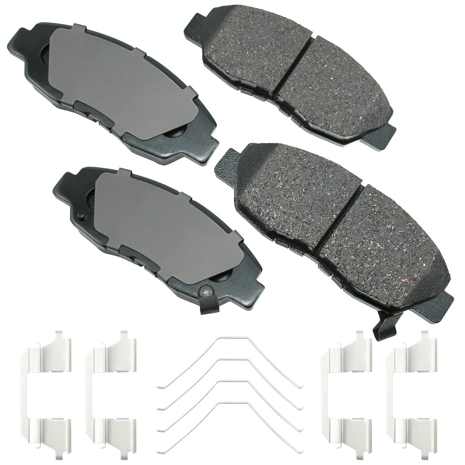 Akebono Brake Corporation Brake Pads - ProAct Ultra-Premium - Front - 15.9 mm Thick - Acura / Honda 1997-15 - Set of 4