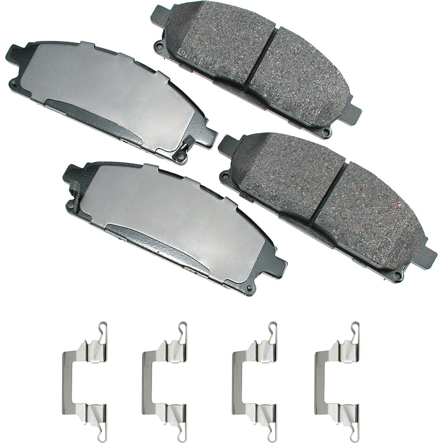 Akebono Brake Corporation Brake Pads - ProAct Ultra-Premium - Front - 15.4 mm Thick - Acura MDX 2003-06 / Nissan Quest