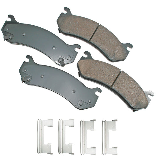 Akebono Brake Corporation Brake Pads - ProAct Ultra-Premium - Front / Rear - 18.4 mm Thick - Cadillac / Chevrolet