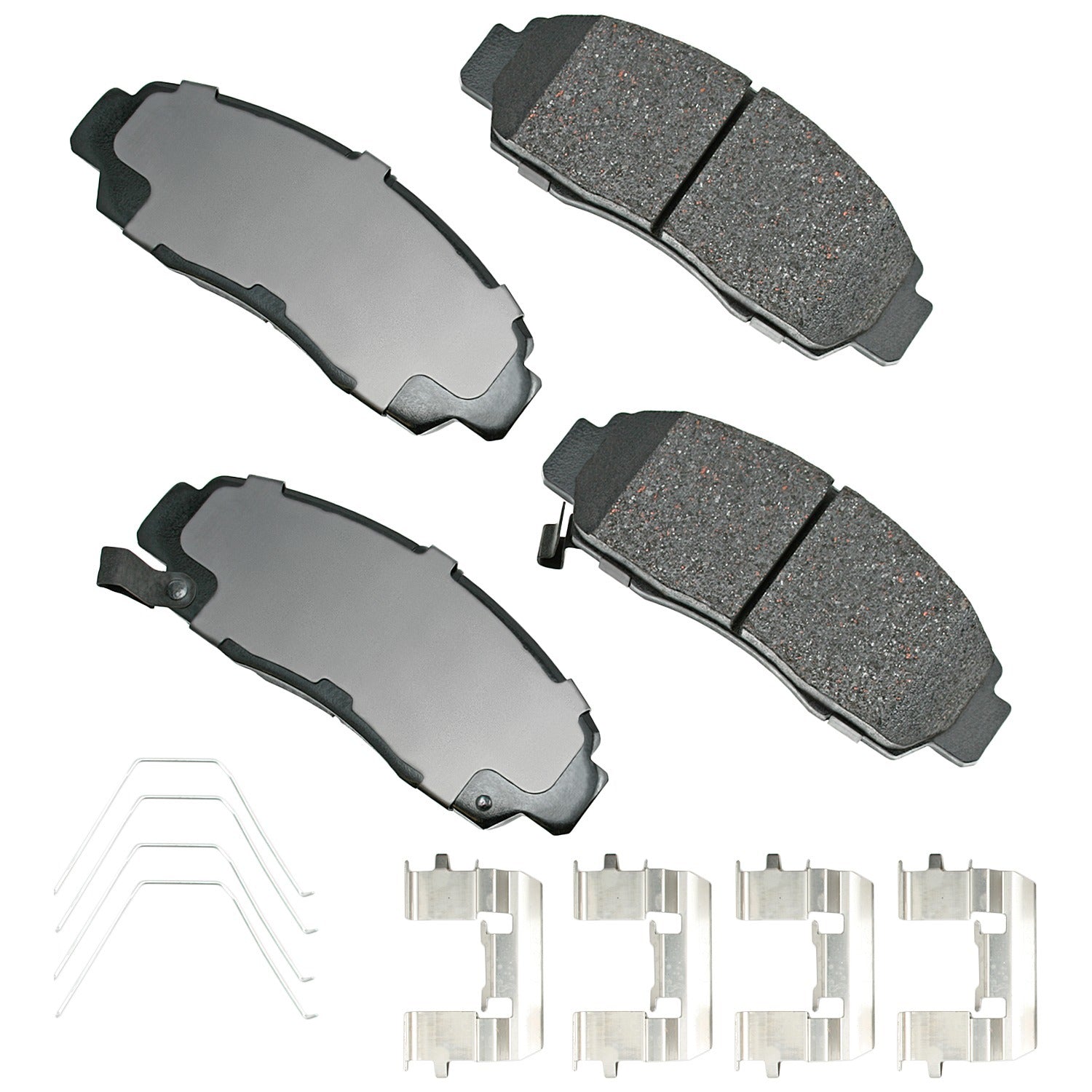 Akebono Brake Corporation Brake Pads - ProAct Ultra-Premium - Front - 16.3 mm Thick - Acura / Honda 1999-2014 - Set of 4