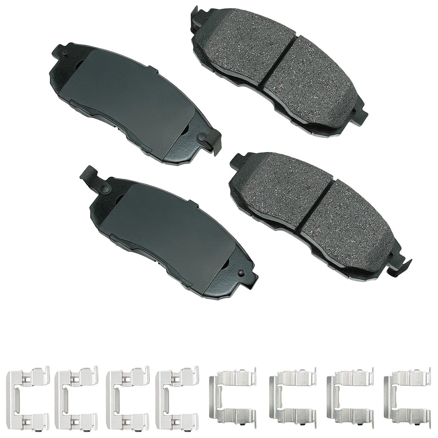Akebono Brake Corporation Brake Pads - ProAct Ultra-Premium - Front - 15.4 mm Thick - Infiniti / Nissan 2001-19 - Set