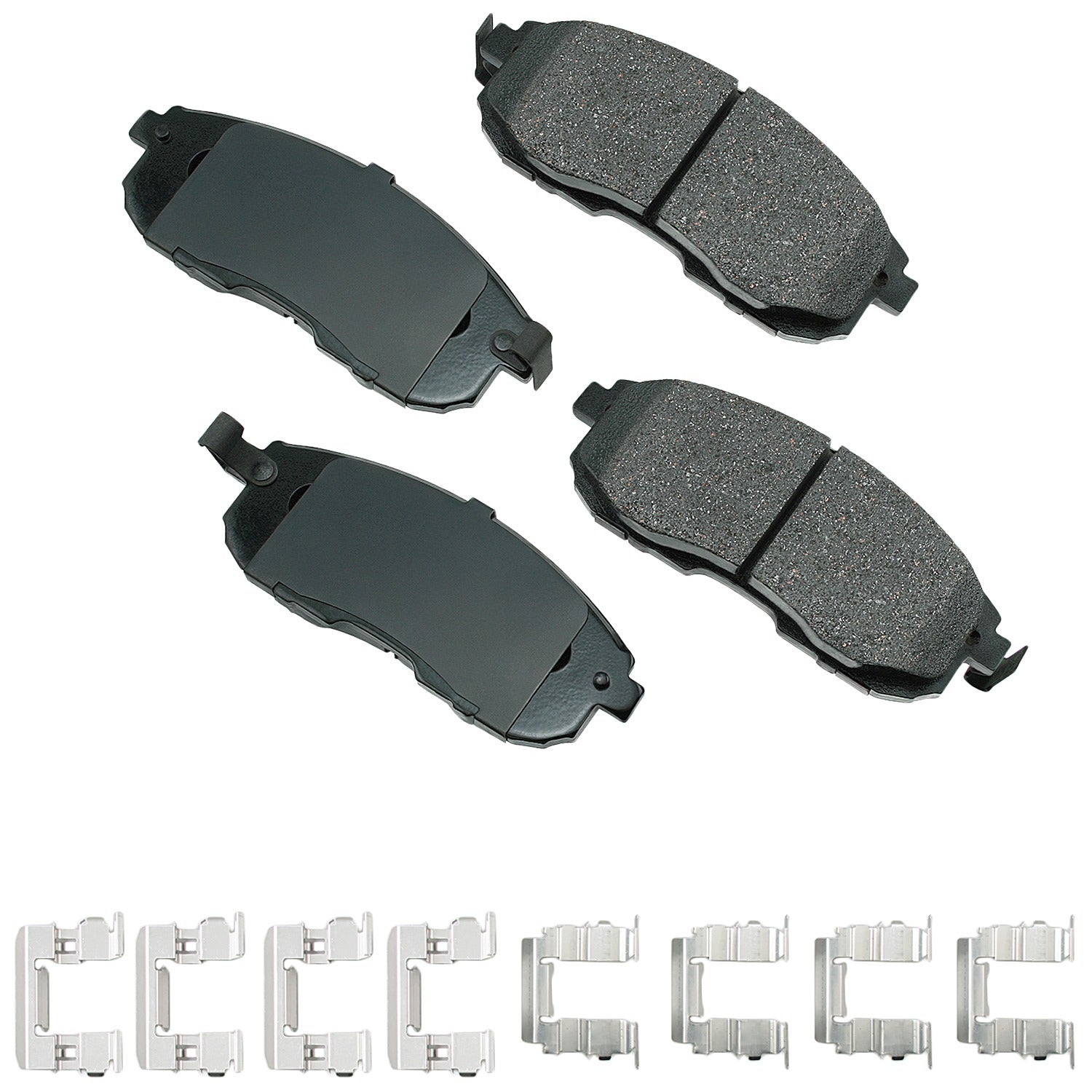 Akebono Brake Corporation Brake Pads - ProAct Ultra-Premium - Front - 15.4 mm Thick - Infiniti / Nissan 2001-19 - Set