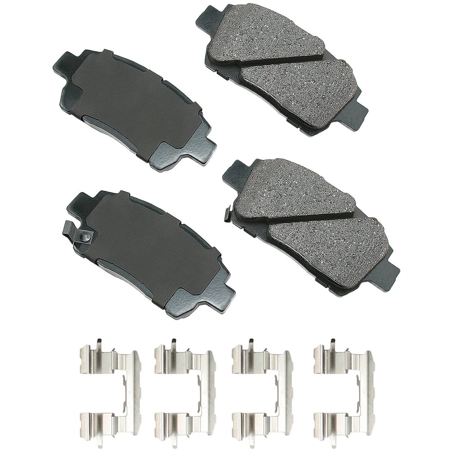 Akebono Brake Corporation Brake Pads - ProAct Ultra-Premium - Front - Scion X 2004-06 / Toyota Celica 2000 - Set of 4