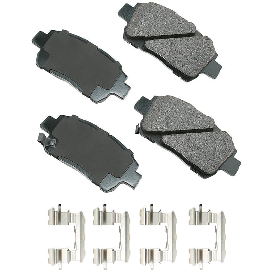 Akebono Brake Corporation Brake Pads - ProAct Ultra-Premium - Front - Scion X 2004-06 / Toyota Celica 2000 - Set of 4