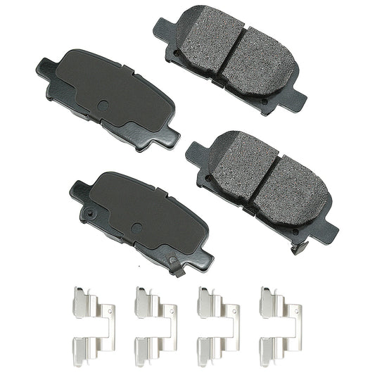 Akebono Brake Corporation Brake Pads - ProAct Ultra-Premium - Rear - 15.5 mm Thick - Acura / Honda 2001-08 - Set of 4