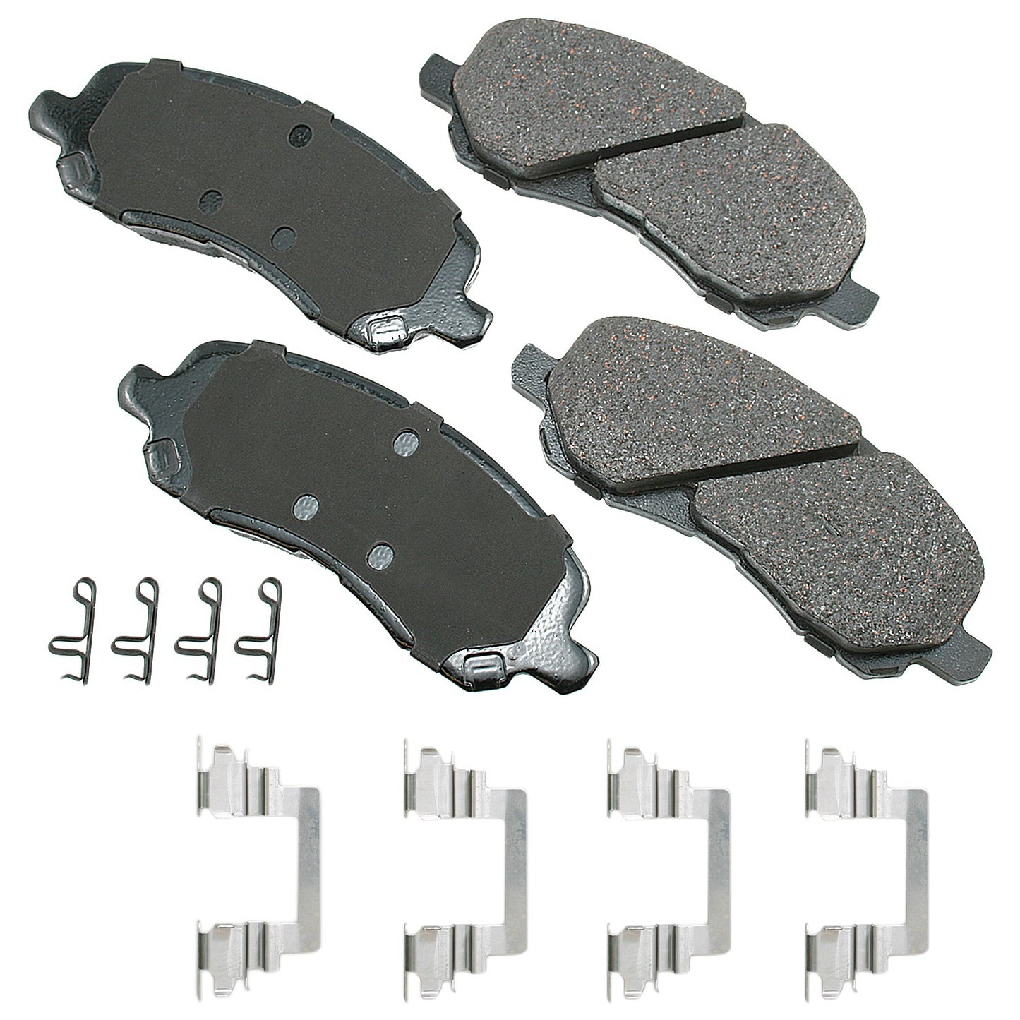 Akebono Brake Corporation Brake Pads - ProAct Ultra-Premium - Front - 16 mm Thick - Chrysler 200 2011-14 - Set of 4