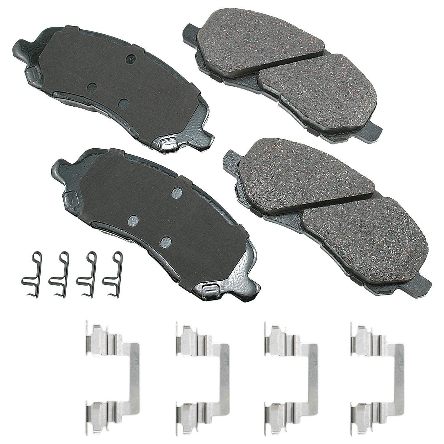 Akebono Brake Corporation Brake Pads - ProAct Ultra-Premium - Front - 16 mm Thick - Chrysler 200 2011-14 - Set of 4