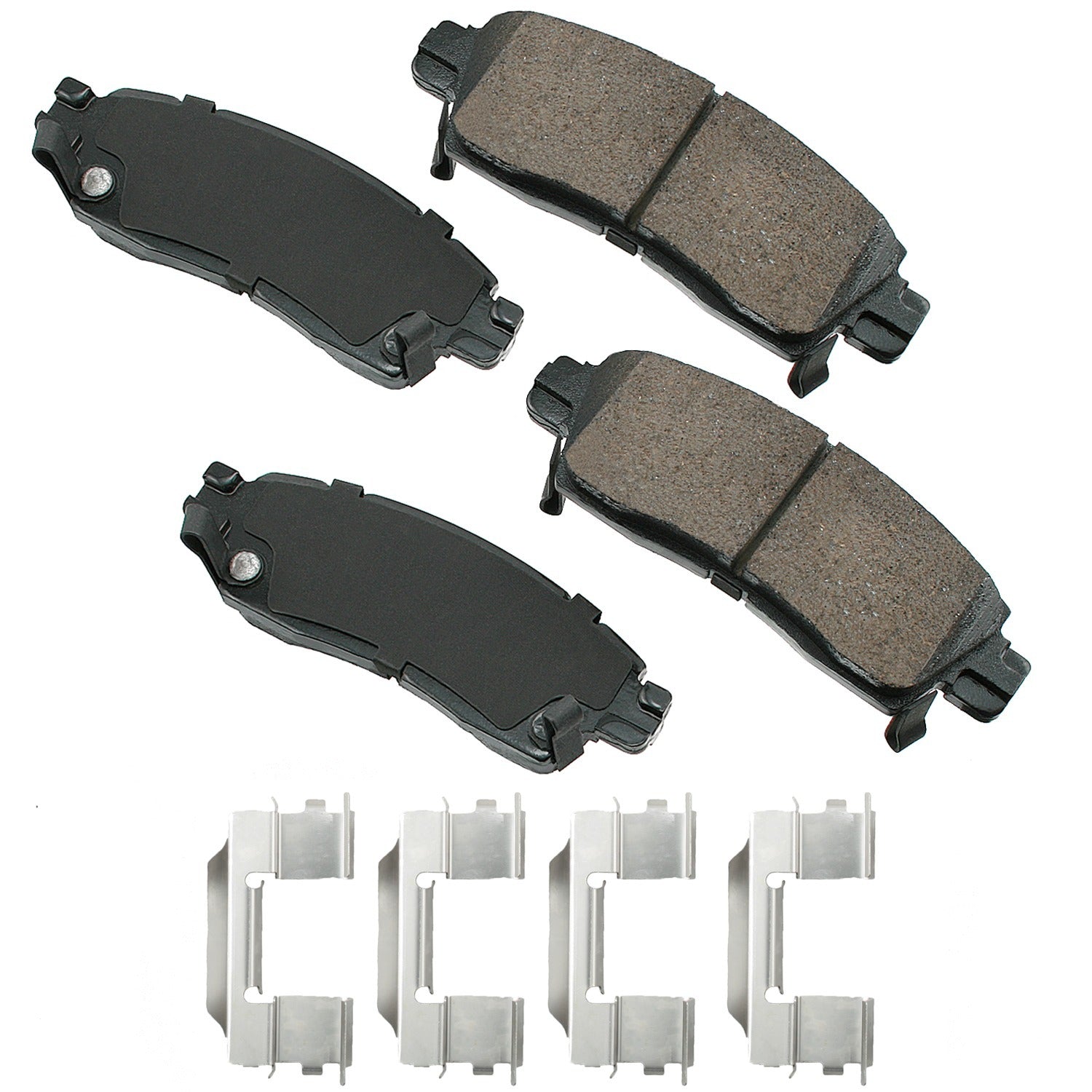 Akebono Brake Corporation Brake Pads - ProAct Ultra-Premium - Rear - 17.4 mm Thick - Cadillac / Chevrolet / Buick /