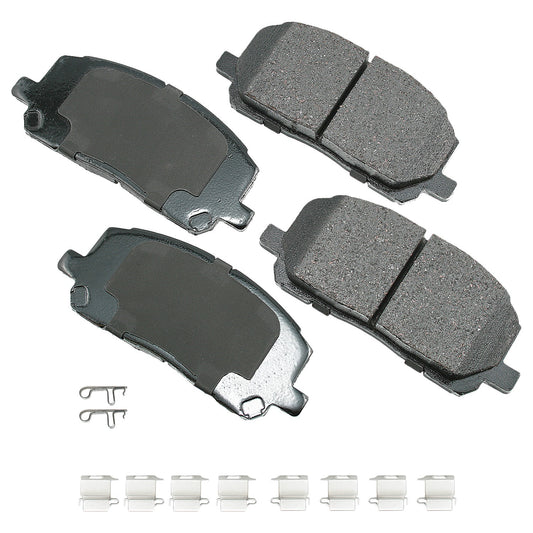 Akebono Brake Corporation Brake Pads - ProAct Ultra-Premium - Front - 18.6 mm Thick - Toyota 2001-07 - Set of 4