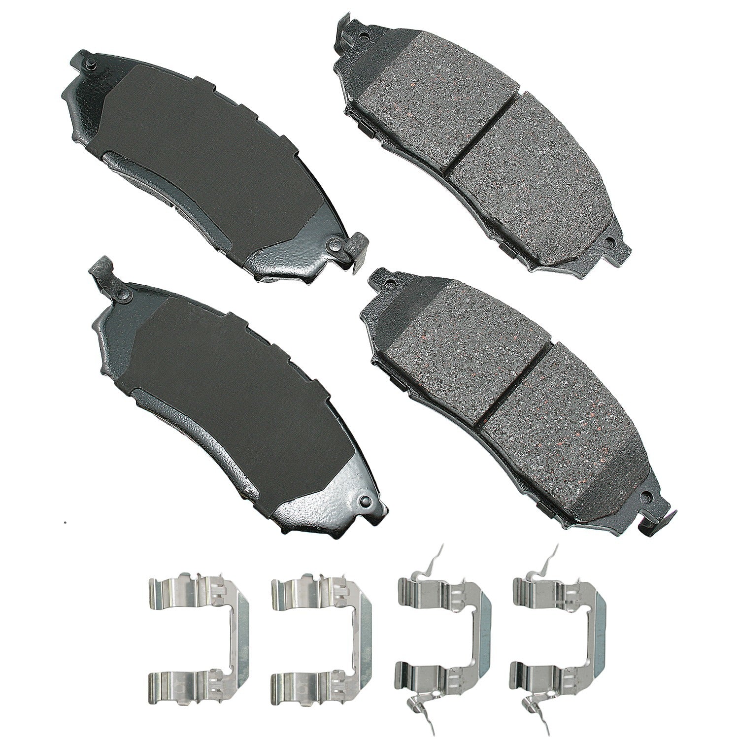 Akebono Brake Corporation Brake Pads - ProAct Ultra-Premium - Front - 15.9 mm Thick - Infiniti 2002-16 - Set of 4